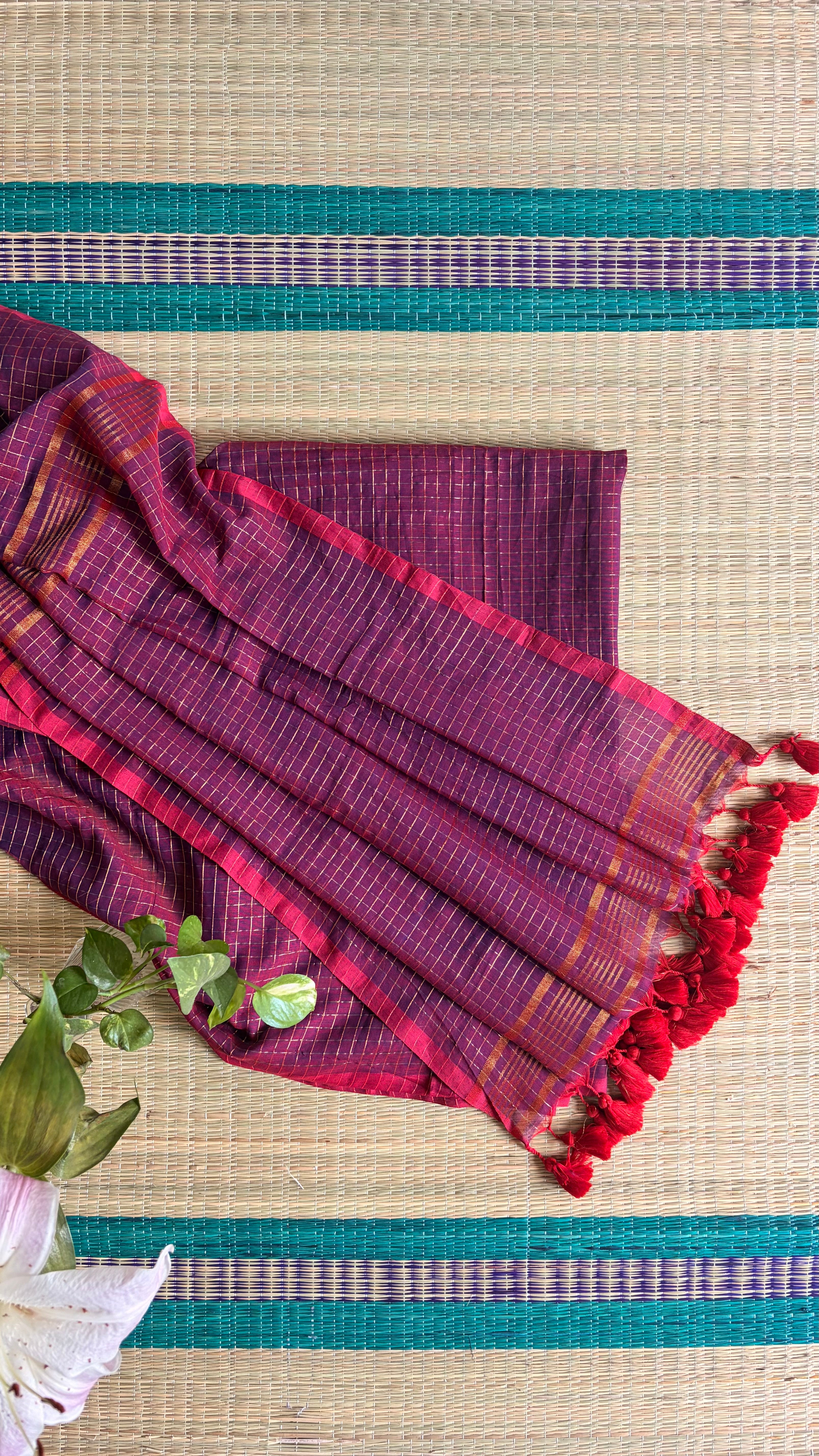 Mulayam : Checkered Purple