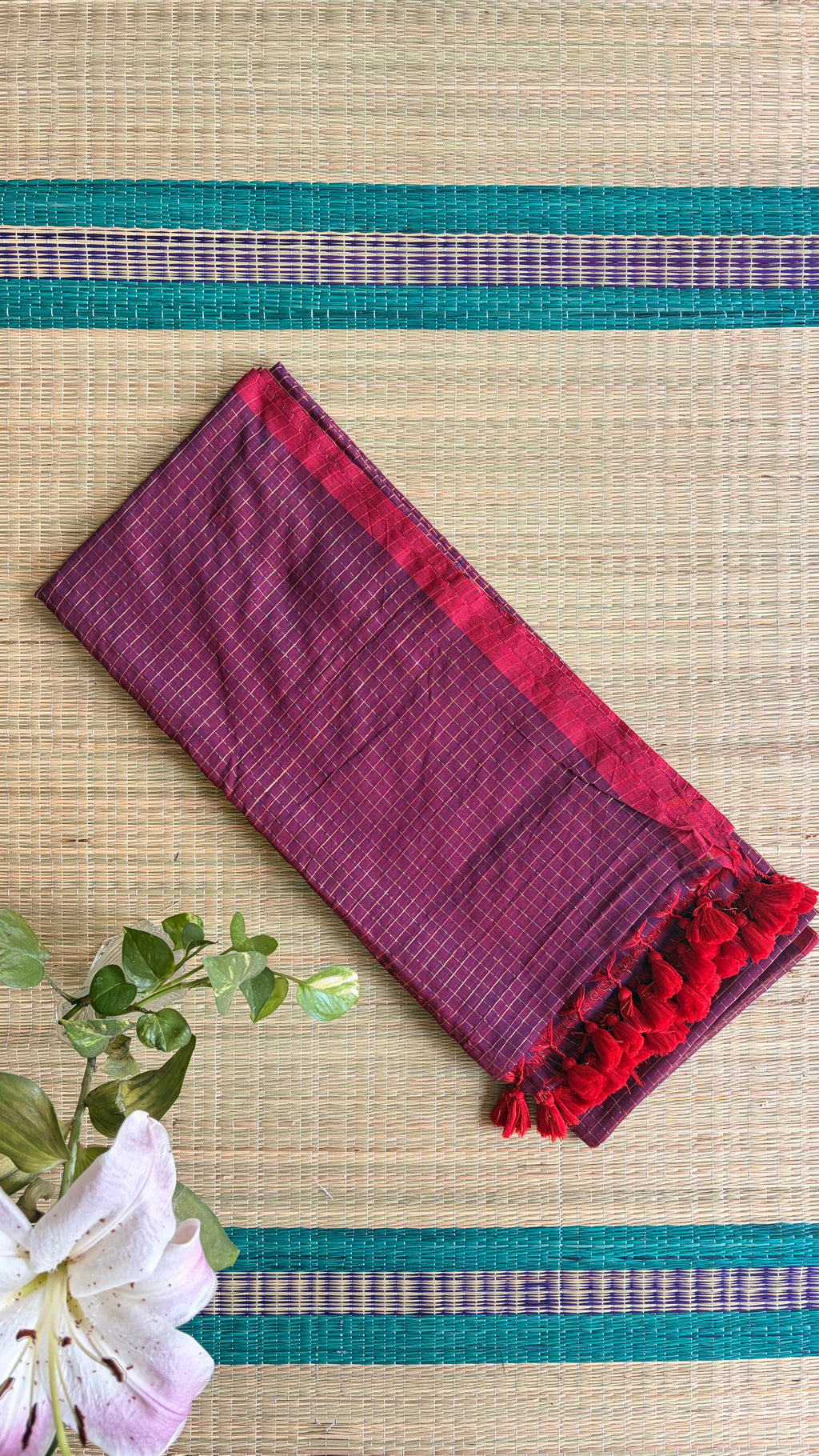 Mulayam : Checkered Purple