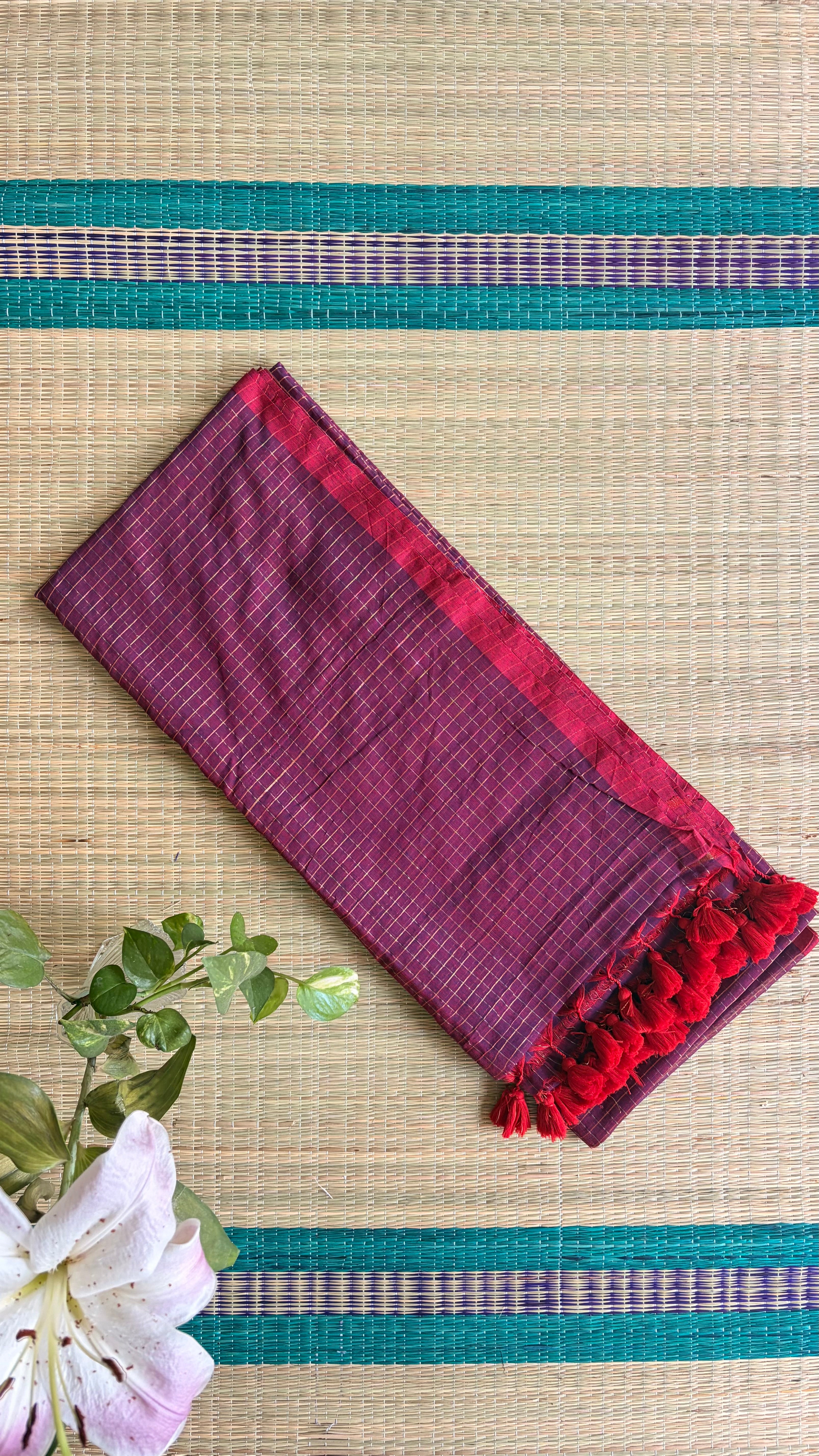 Mulayam : Checkered Purple
