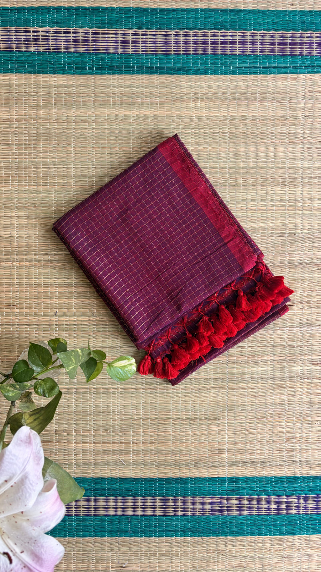 Mulayam : Checkered Purple